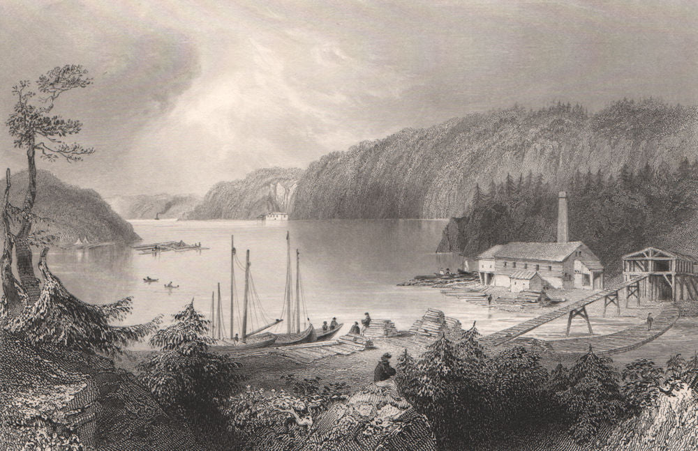 NEW BRUNSWICK. Indiantown, North End, St John. Canada. BARTLETT 1842 old print